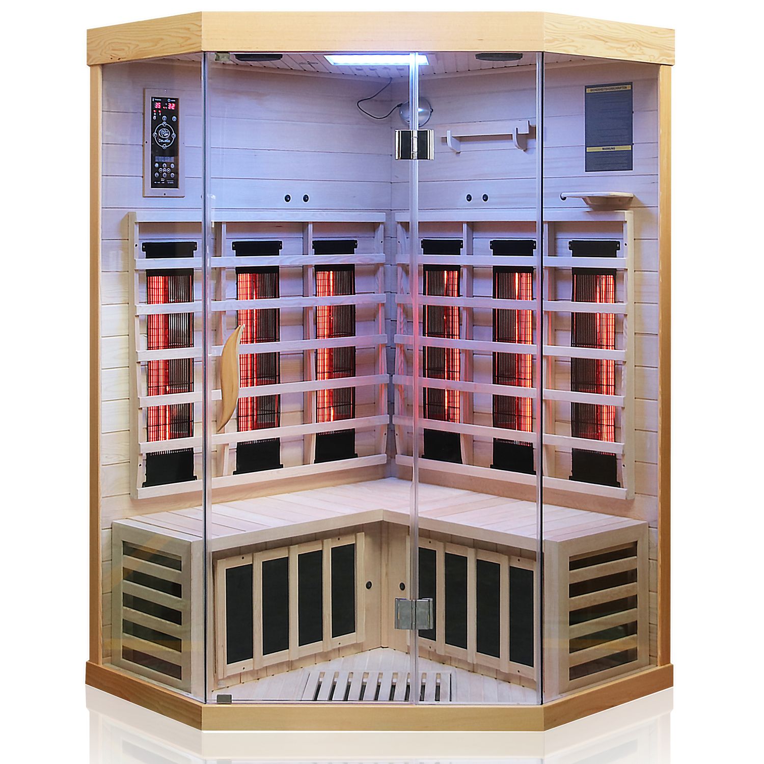 Velsauna Bris 120 — Infrarød kabine · 120x120 cm.