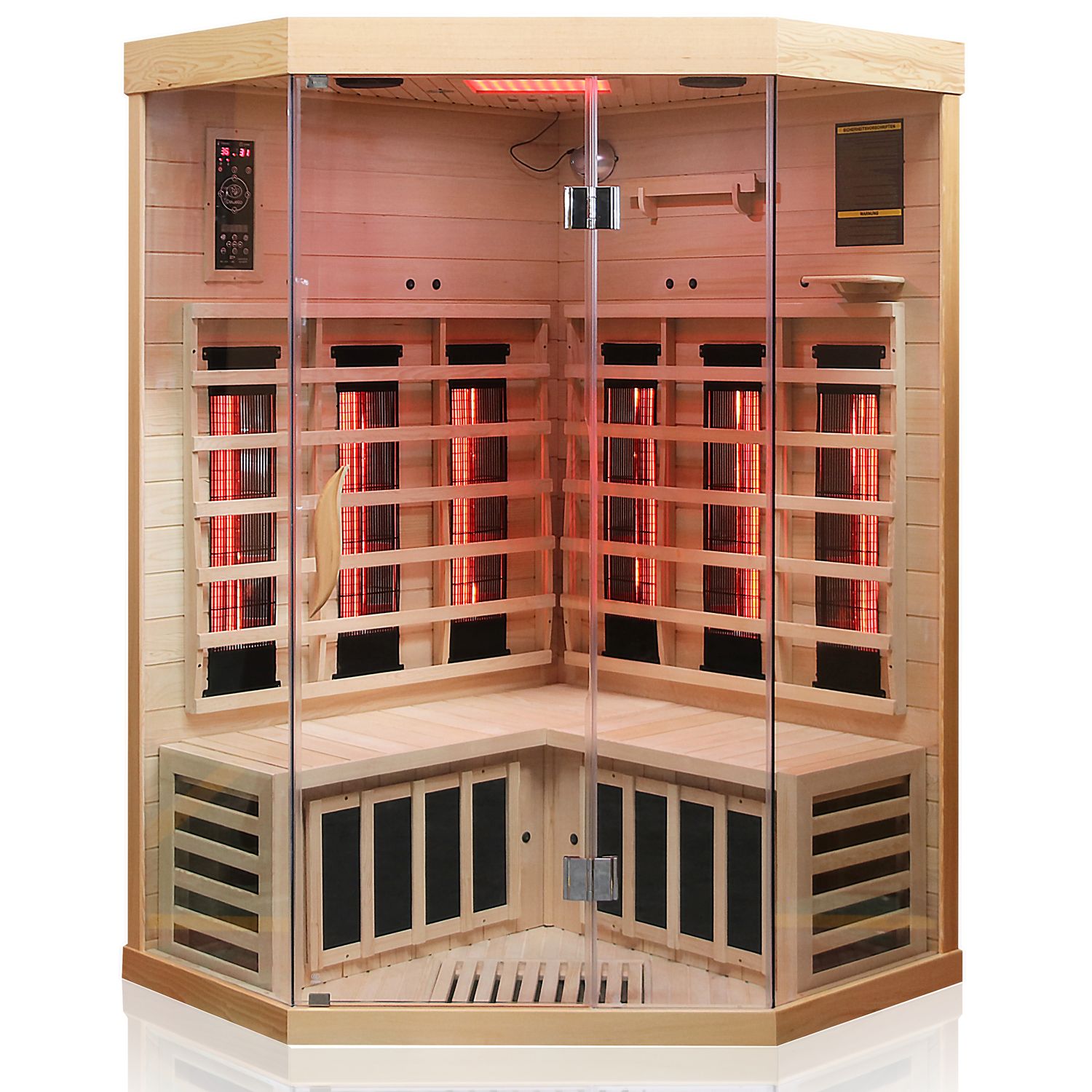 Velsauna Bris 120 — Infrarød kabine · 120x120 cm.