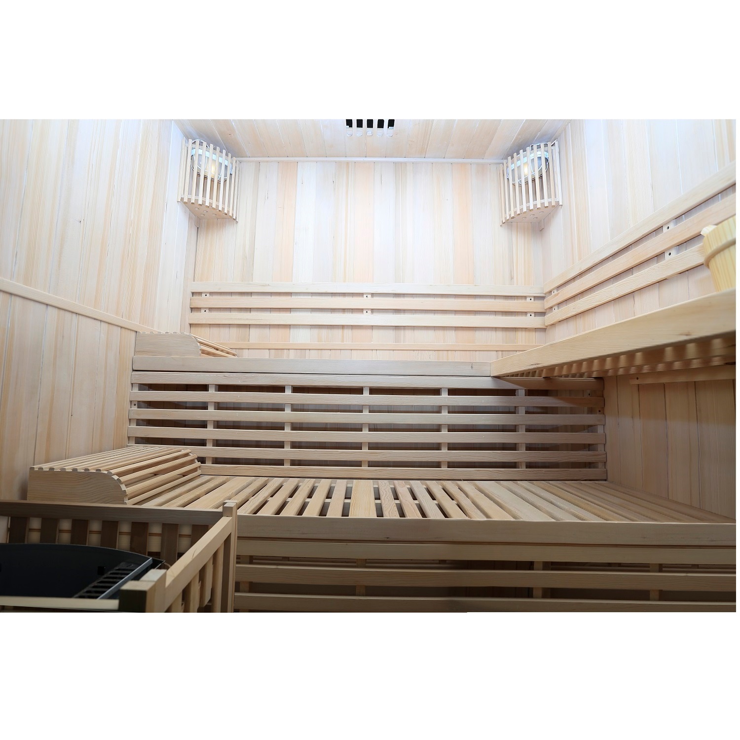 Velsauna Vänern 180 — Finsk sauna · Harvia-ovn inkluderet.